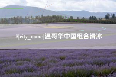 鄂州温哥华中国组合滑冰