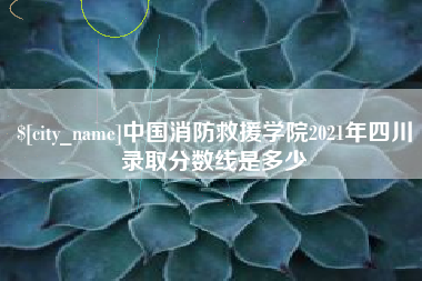 鄂州中国消防救援学院2021年四川录取分数线是多少