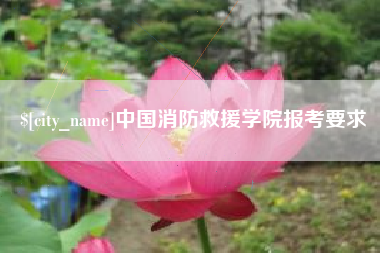 鄂州中国消防救援学院报考要求