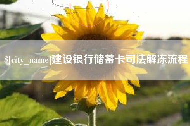 鄂州建设银行储蓄卡司法解冻流程