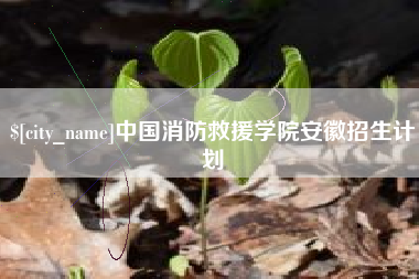 鄂州中国消防救援学院安徽招生计划
