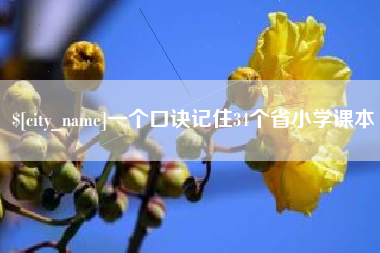 鄂州一个口诀记住34个省小学课本