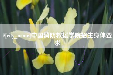 鄂州中国消防救援学院招生身体要求