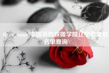 鄂州中国消防救援学院辽宁省录取名单查询