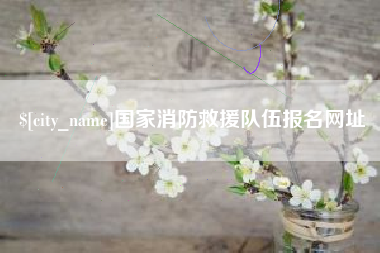 鄂州国家消防救援队伍报名网址