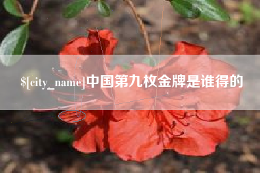 鄂州中国第九枚金牌是谁得的