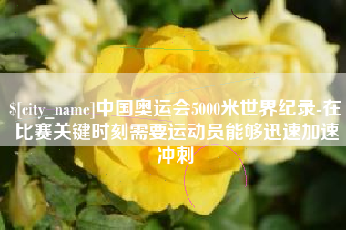 鄂州中国奥运会5000米世界纪录-在比赛关键时刻需要运动员能够迅速加速冲刺