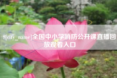 鄂州全国中小学消防公开课直播回放观看入口