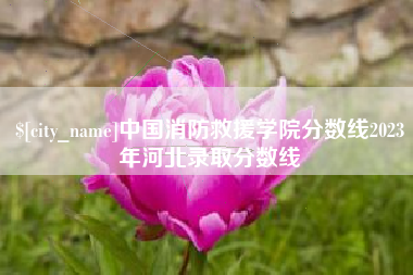 鄂州中国消防救援学院分数线2023年河北录取分数线