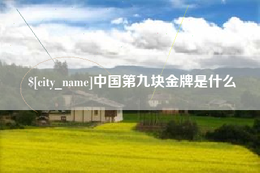 鄂州中国第九块金牌是什么