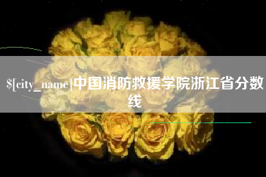 鄂州中国消防救援学院浙江省分数线