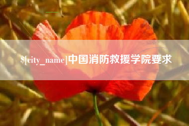 鄂州中国消防救援学院要求