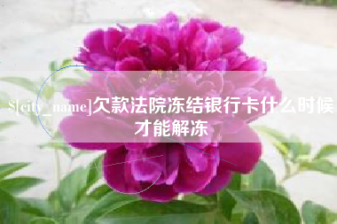 鄂州欠款法院冻结银行卡什么时候才能解冻