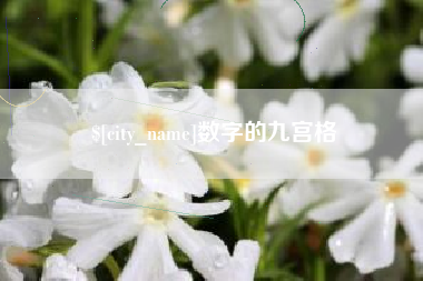 鄂州数字的九宫格