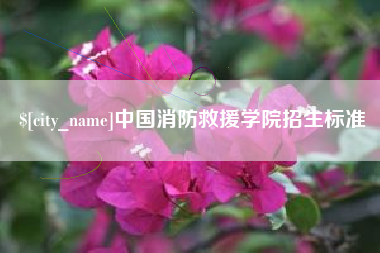 鄂州中国消防救援学院招生标准