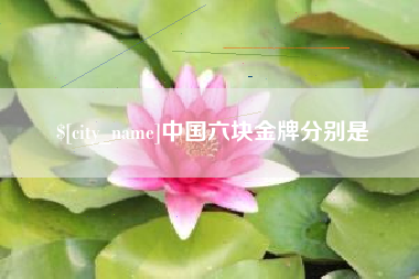 鄂州中国六块金牌分别是