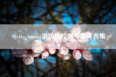鄂州消防院校报考条件合集